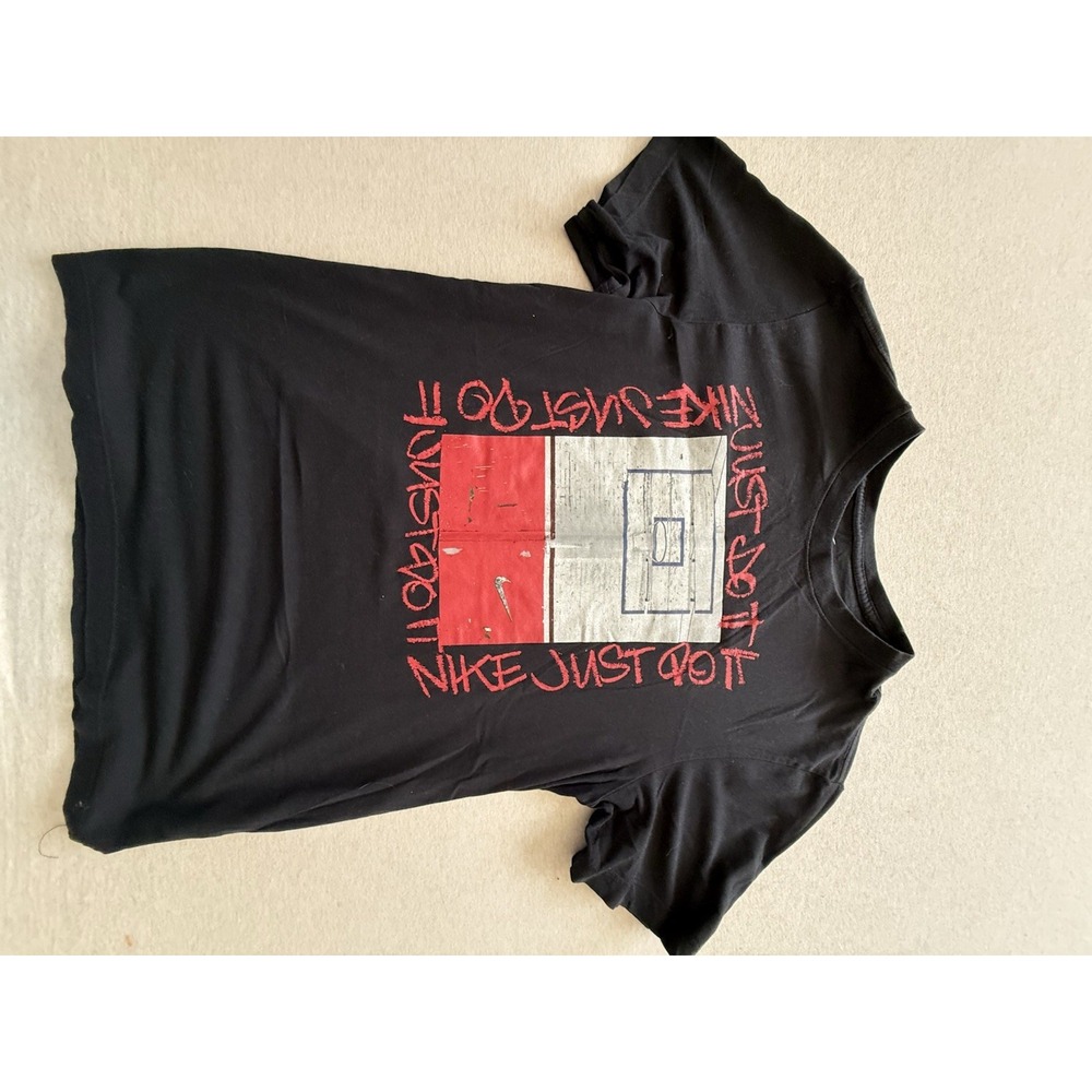 Nike Dri Fit Youth Tshirt Black With Basketball Pic Size Small